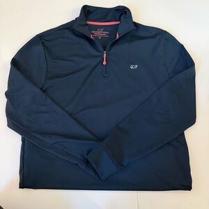 Vineyard Vines Performance Quarter Zip Navy Blue Like New